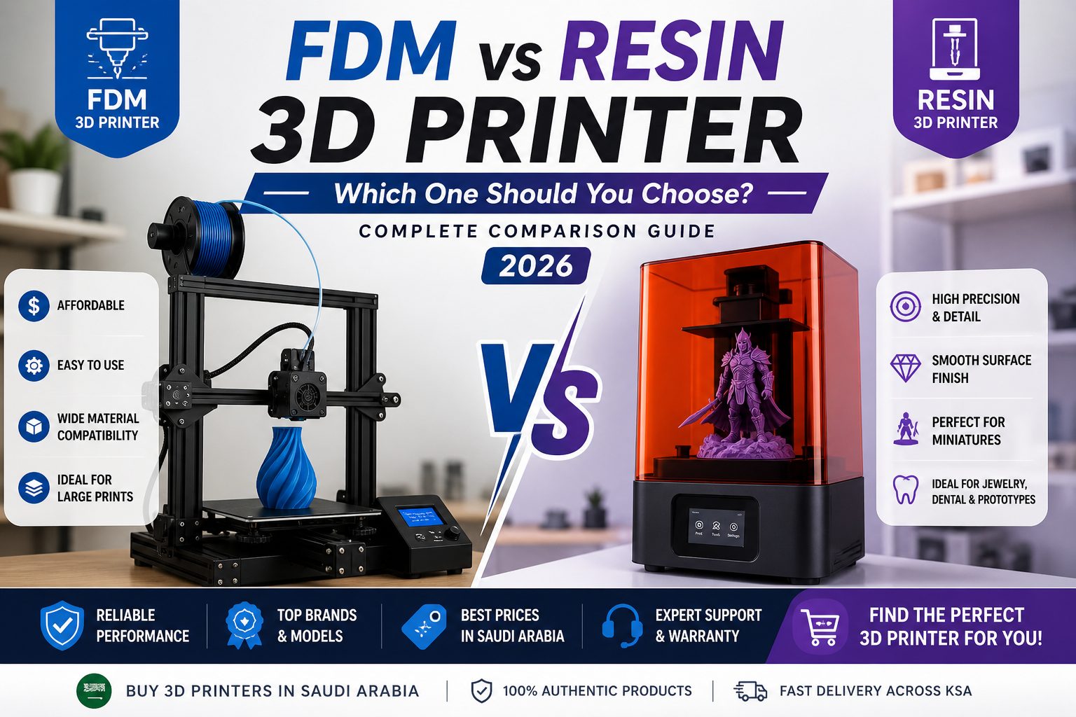 FDM vs Resin 3D Printer – Complete Comparison Guide